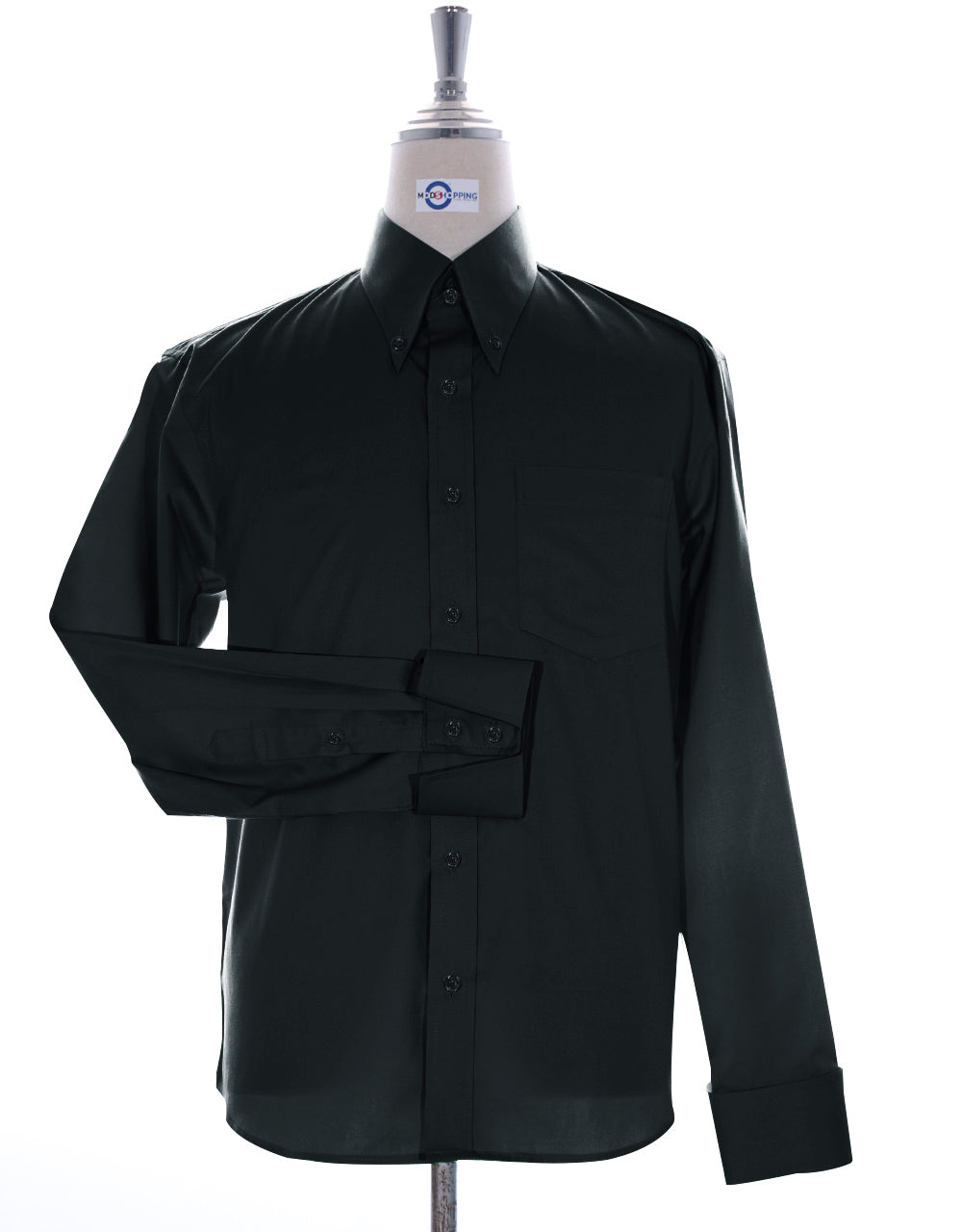 Lon Sleeve Shirt Black Button Down Shirt for Men's Clothing