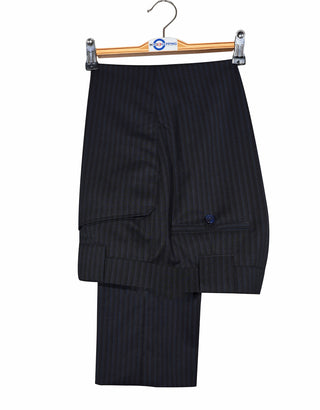 Executive 3-Piece Suit – Black & Navy Stripe Suit