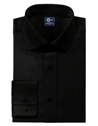 Black Spread Collar Shirt