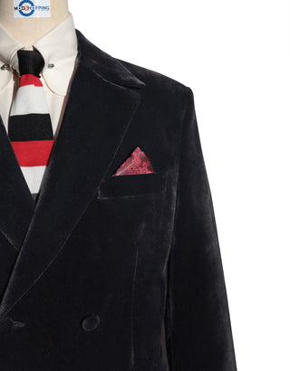 Black Velvet Double Breasted Suit
