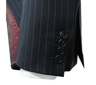 Black and White Pinstripe Suit