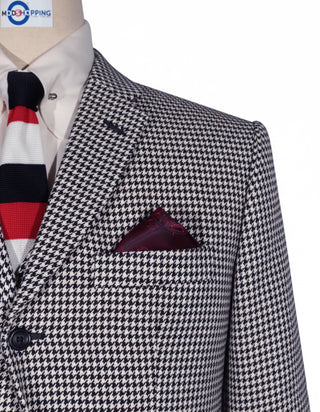 Black & White Houndstooth 3-Piece Suit