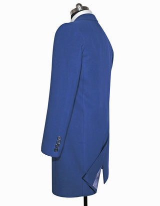 Blue Double Breasted Long Coat