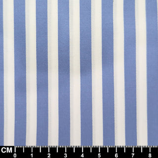 Classic Mod Blue & White Striped Penny Pin Collar Shirt