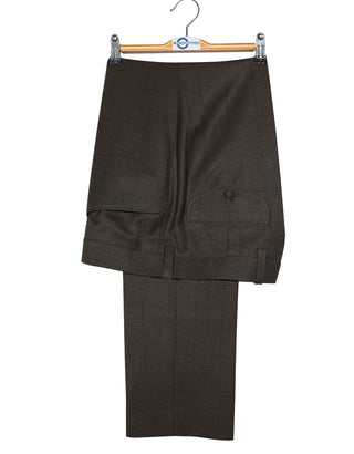 Brown Glen Plaid Check Suit Trouser Side