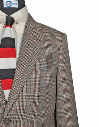 Tweed Jacket - Brown Prince of Wales Check Jacket