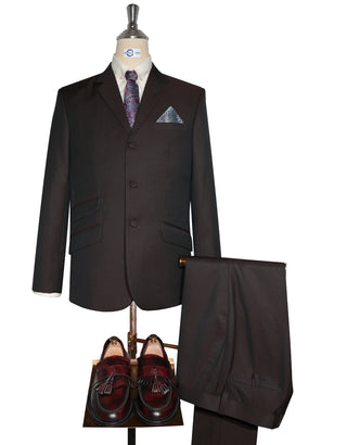 Brown and Black Two Tone Suit