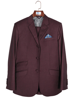 Mod Suit - 60s Vintage Style Burgundy Suit for Men