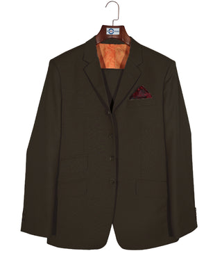 Chocolate Brown 4 Button Suit All