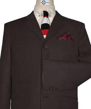 Chocolate Brown 4 Button Suit