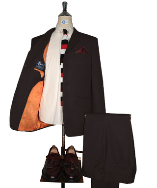 Chocolate Brown 4 Button Suit