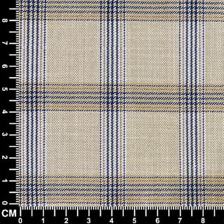 Cream Small POW Check Fabric Size