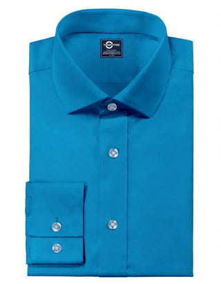 Classic Mod Deep Sky Blue Spread Collar Shirt