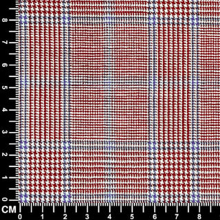 Men’s Red and Light Blue Prince of Wales Check Double Breasted Suit