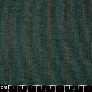 Olive Green and Burnt Orange Striped Fabric