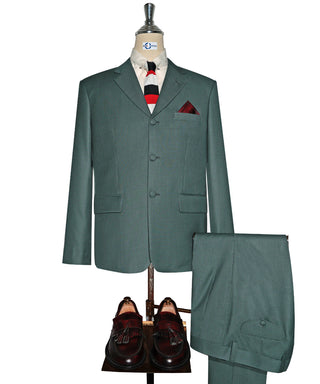 Mod Suit - Green and Black Small Houndstooth Suit