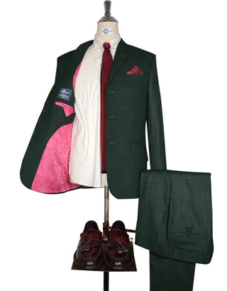 Mod Suit - Vintage Style Martini Green Linen Suit