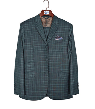 Mod Suit - Green Prince of Wales Check Suit