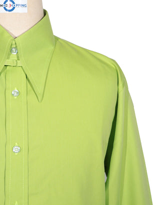 Bright Green Tab Collar Shirt