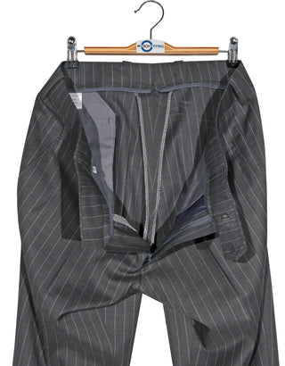Grey and White Stripe Suit
