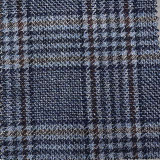 Grey Pow Check Tweed  Fabric