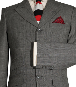 Mod Blazer - Grey Prince of Wales Check Jacket