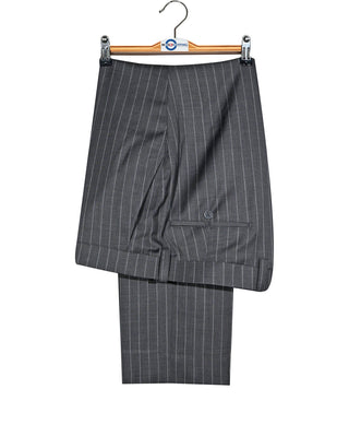 Grey and White Stripe Suit