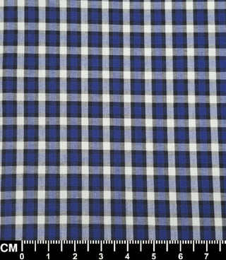 Vintage 60s Mod Blue and White Gingham Short Sleeve Shirt