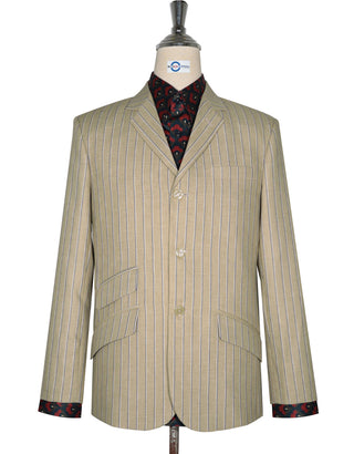 Boating Blazer - Khaki and Blue Striped Blazer