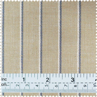 Khaki and Blue Striped Fabric