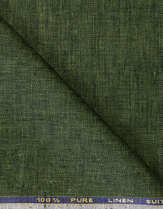 Olive Green  Pure Linen Suit for Men's
