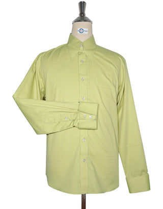 Lemon Green Tab Collar Shirt