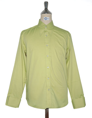 Lemon Green Tab Collar Shirt