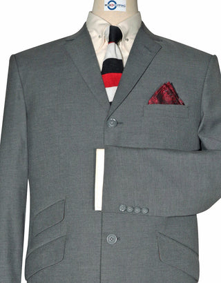 Mod Suit - 60s Style Medium Grey Suit