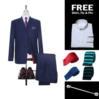 Suit Deals | Buy 1Navy Blue Suit Get Free 3 Products