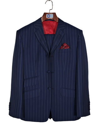 Navy Blue Stripe Suit 