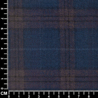 Navy Blue and Brown Prince of Wales Check