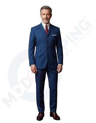Pete Blue Winged Lapels Suit 01