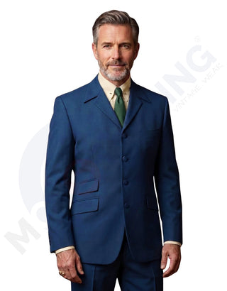 Pete Blue Winged Lapels Suit 02