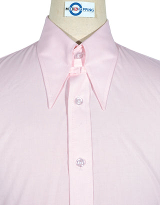 Pink Tab Collar Shirt