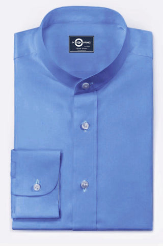 Mandarin Collar - Sky Blue Mandarin Collar Shirt