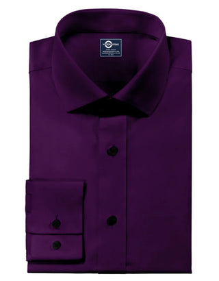Purple Color Spread Collar Shirt