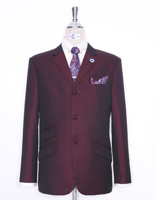 Mod Suit – 60s Style Red & Black Two-Tone Suit