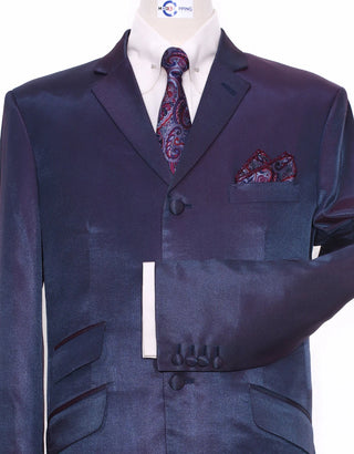 Red and Blue Two Tone Suit Cuff