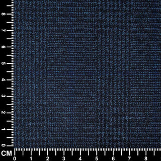 Classic Tailored Navy Blue Glen Plaid Check Suit for Men