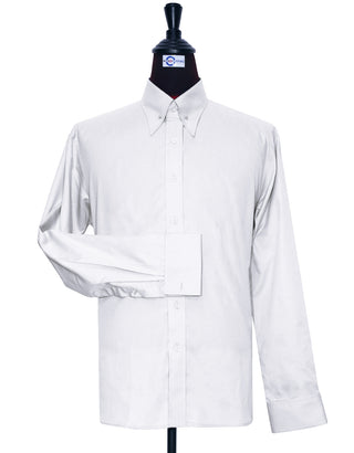 High Collar Pin White Shirt