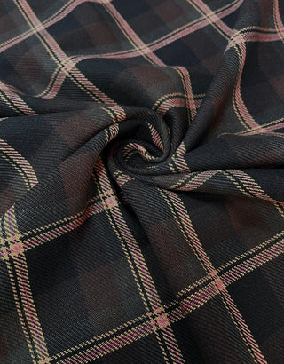 Black, Brown and Pink Windowpane Check Men’s Blazer Jacket