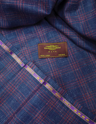 Blue & Burgundy Plaid Check