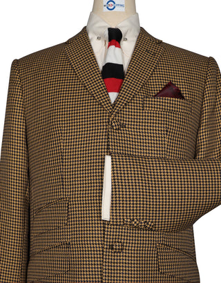 Suit Deals| Buy Brown And Black Houndstooth Suit Get Free 3 Products