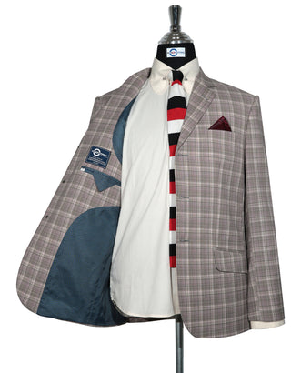 This Jacket Only - Light Purple and Grey Check Jacket Size 38R